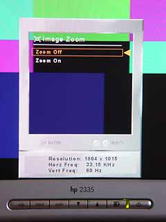Image Zoom Menu with new firmware