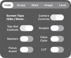 Display settings - Hide panel